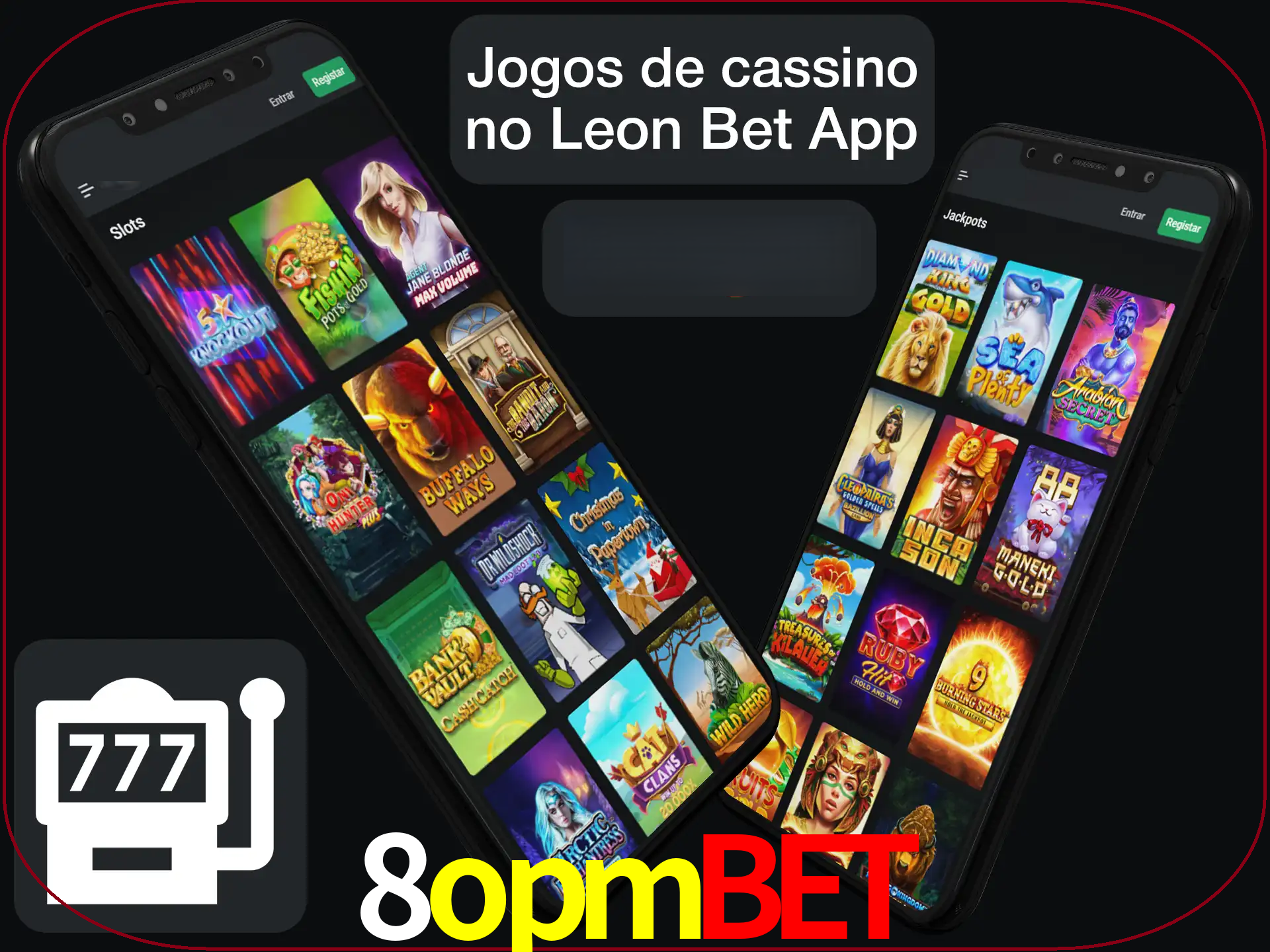 Escolha quais jogos de cassino jogar no app.