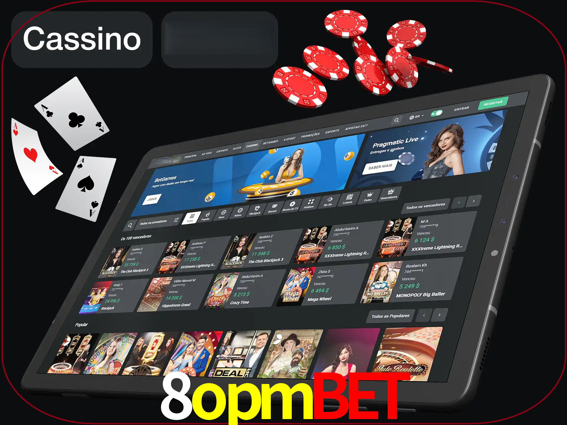 Jogue vários jogos de cassino em nosso cassino.