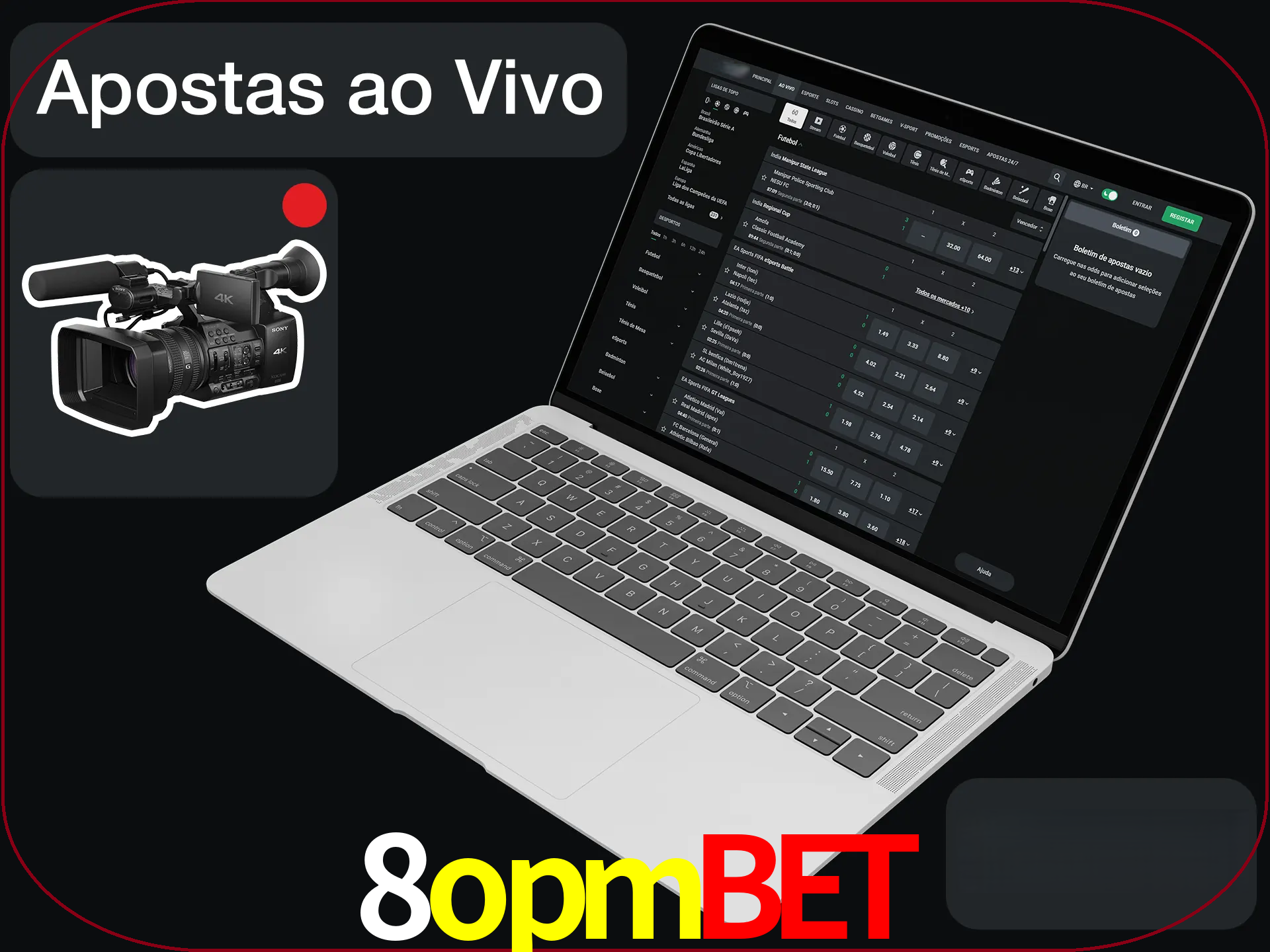 Aposte em formato ao vivo em nosso site.