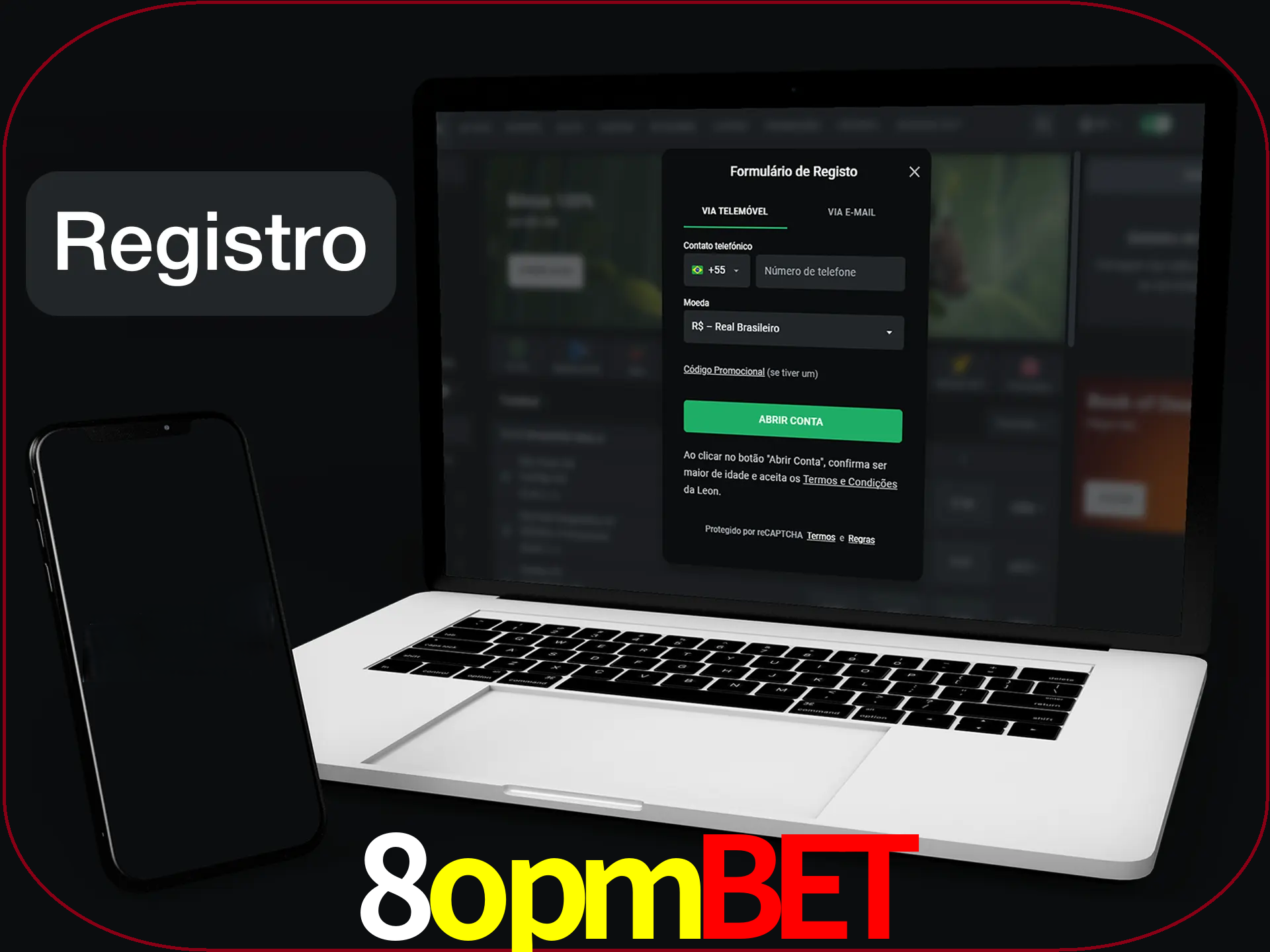 O registro na LeonBet é simples.